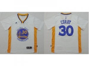 NBA Golden State Warrlors #30 Stephen Curry White Short Sleeve Stitched Jerseys