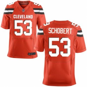 Men\'s Nike Cleveland Browns #53 Joe Schobert Elite Orange Alternate NFL Jersey