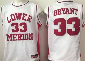 Lower Merion Aces #33 Kobe Bryant White College Basketball Jersey