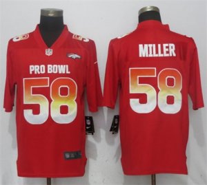 Nike AFC Broncos #58 Von Miller Red 2018 Pro Bowl Game Jersey