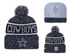 Cowboys Fresh Logo Navy Pom Knit Hat YD