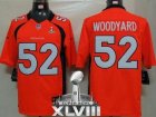 Nike Denver Broncos #52 Wesley Woodyard Orange Team Color Super Bowl XLVIII NFL Limited Jersey