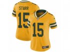 Women Nike Green Bay Packers #15 Bart Starr Limited Gold Rush NFL Jersey