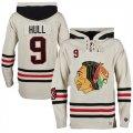 Blackhawks #9 Bobby Hull White All Stitched Hooded Sweatshirt