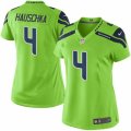 Women's Nike Seattle Seahawks #4 Steven Hauschka Limited Green Rush NFL Jersey