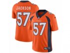 Mens Nike Denver Broncos #57 Tom Jackson Vapor Untouchable Limited Orange Team Color NFL Jersey