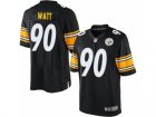 Mens Nike Pittsburgh Steelers #90 T. J. Watt Limited Black Team Color NFL Jersey