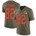 Nike Browns #82 Ozzie Newsome Olive Salute To Service Limited Jersey