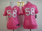Women Nike Broncos #58 Von Miller Pink Super Bowl 50 Be Luv'd Stitched Jersey