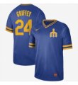 Nike Seattle Mariners #24 Ken Griffey Nike Cooperstown Collection Legend V-Neck Jersey Royal