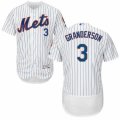 Men's Majestic New York Mets #3 Curtis Granderson White Flexbase Authentic Collection MLB Jersey