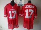 2013 Super Bowl XLVII NEW San Francisco 49ers #17 jenkins Red Game NEW