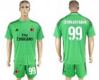 2017-18 AC Milan 99 DONNARUMMA Green Goalkeeper Soccer Jersey