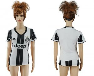 Womens Juventus Blank Home Soccer Club Jersey