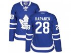 Women Toronto Maple Leafs #28 Kasperi Kapanen Blue Home Stitched NHL Jersey