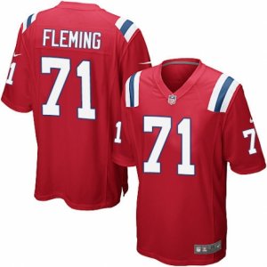 Mens Nike New England Patriots #71 Cameron Fleming Game Red Alternate NFL Jersey