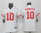 Nike 49ers #10 Jimmy Garoppolo White Women Vapor Untouchable Player Limited Jersey