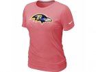 Women Baltimore Ravens Pink Logo T-Shirt