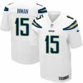 Mens Nike San Diego Chargers #15 Dontrelle Inman Elite White NFL Jersey