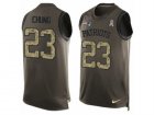 Mens Nike New England Patriots #23 Patrick Chung Limited Green Salute to Service Tank Top NFL Jersey