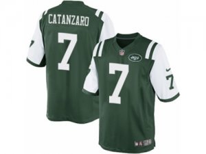 Mens Nike New York Jets #7 Chandler Catanzaro Limited Green Team Color NFL Jersey