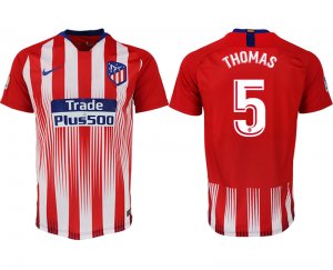 2018-19 Atletico Madrid 5 THOMAS Home Thailand Soccer Jersey