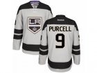 Mens Reebok Los Angeles Kings #9 Teddy Purcell Authentic Gray Alternate NHL Jersey