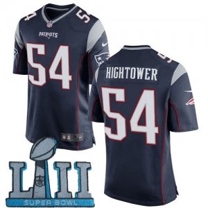 Nike Patriots #54 Dont\'a Hightower Navy Youth 2018 Super Bowl LII Game Jersey