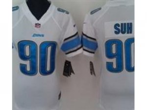 Nike Women NFL Detroit Lions #90 Ndamukong Suh white Jerseys