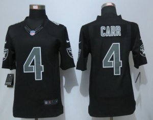 Nike Oakland Raiders #4 Carr Impact Black Jerseys(Limited)