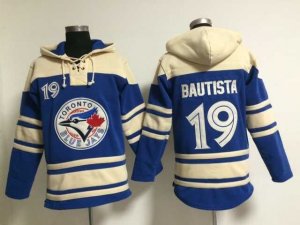 MLB Toronto Blue jays #19 bautista blue Sawyer Hooded Sweatshirt jerseys