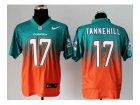 Nike jerseys miami dolphins #17 ryan tannehill green-orange[Elite II drift fashion]