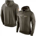 Men Baltimore Ravens Nike Olive Salute To Service KO Performance Hoodie