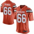 Mens Nike Cleveland Browns #66 Spencer Drango Game Orange Alternate NFL Jersey