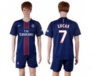 Paris Saint-Germain #7 Lucas Home Soccer Club Jersey