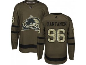 Youth Adidas Colorado Avalanche #96 Mikko Rantanen Green Salute to Service Stitched NHL Jersey