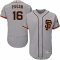 Mens Majestic San Francisco Giants #16 Angel Pagan Gray Flexbase Authentic Collection MLB Jersey