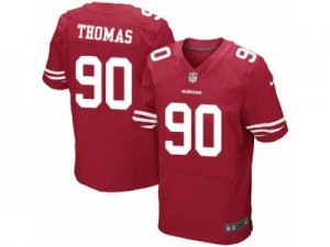 Mens Nike San Francisco 49ers #90 Solomon Thomas Elite Red Team Color NFL Jersey