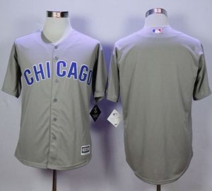 Chicago Cubs Blank Grey New Cool Base Road Stitched MLB Jersey