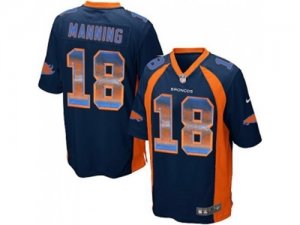 Nike Denver Broncos #18 Peyton Manning Navy Blue Alternate Mens Stitched NFL Limited Strobe Jersey