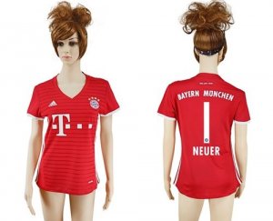 Womens Bayern Munchen #1 Neuer Home Soccer Club Jersey