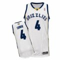 Mens Adidas Memphis Grizzlies #4 Jordan Farmar Authentic White Home NBA Jersey