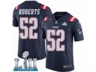 Men Nike New England Patriots #52 Elandon Roberts Limited Navy Blue Rush Vapor Untouchable Super Bowl LII NFL Jersey