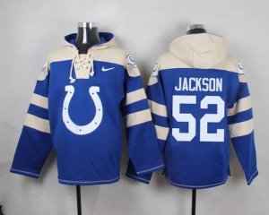 Nike Indianapolis Colts #52 D\'Qwell Jackson Royal Blue Player Pullover NFL Hoodie
