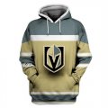 Vegas Golden Knights Gold All Stitched Hooded Sweatshirt