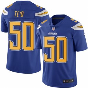 Youth Nike San Diego Chargers #50 Manti Teo Limited Electric Blue Rush NFL Jersey