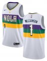 Pelicans #1 Zion Williamson White City Edition Nike Swingman Jersey