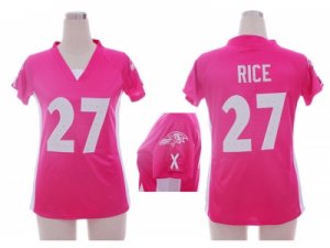 Nike women nfl baltimore ravens #27 ray rice pink jerseys[draft him ii top]