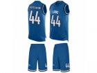 Mens Nike Detroit Lions #44 Jalen Reeves-Maybin Limited Light Blue Tank Top Suit NFL Jersey