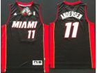 NBA Miami Heat #11 Chris Andersen Black Jerseys